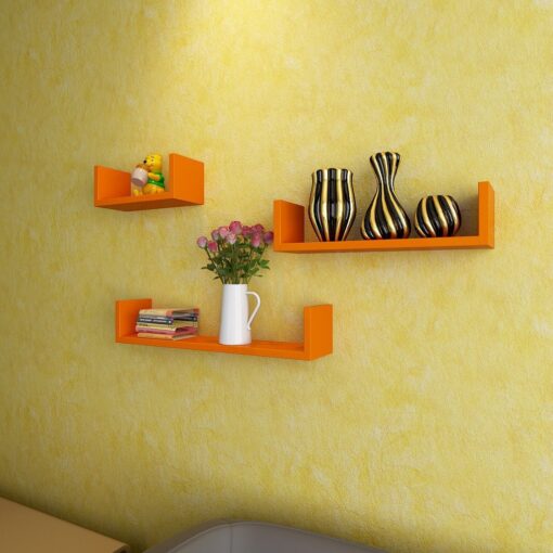cheap wall shelves orange online india