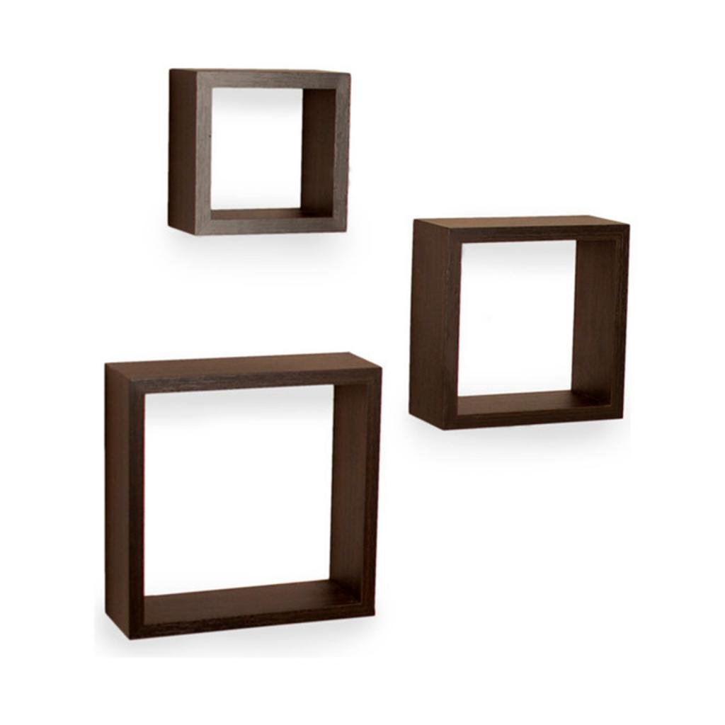 Nesting Floating Square Shelves By Decornation Brown - Decornation Brown Set Of Square Wall Shelves For Sale nesting floating square shelves by decornation brown - decornation brown set of square wall shelves for sale