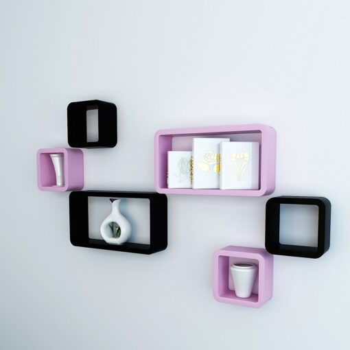 display wall shelves black and pink for sale
