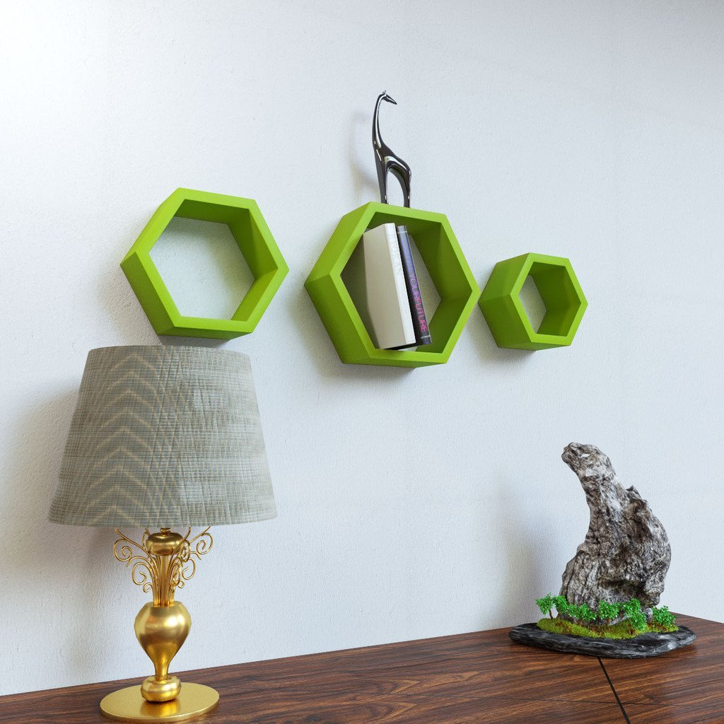 buy online hexagon wall racks low price