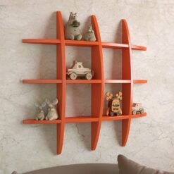 globe shape wall rack for display orange