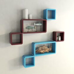 bedroom decor wall shelves for storage and display