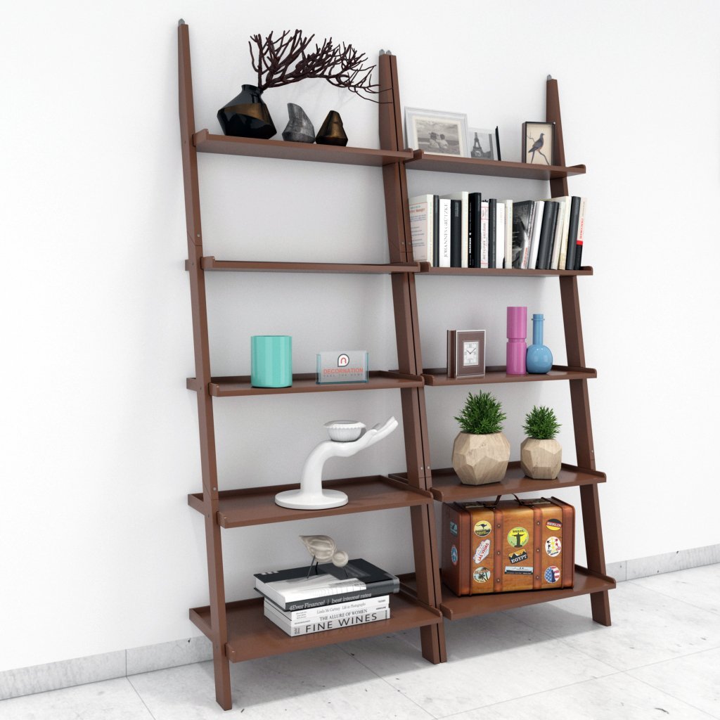 Jasper Leaning Wall Bookcase Set Of 2, Bookcase Set Of 2