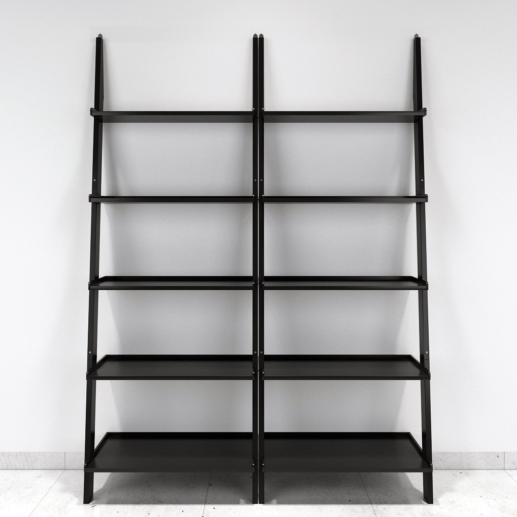 decornation black set of 2 ladder shelf