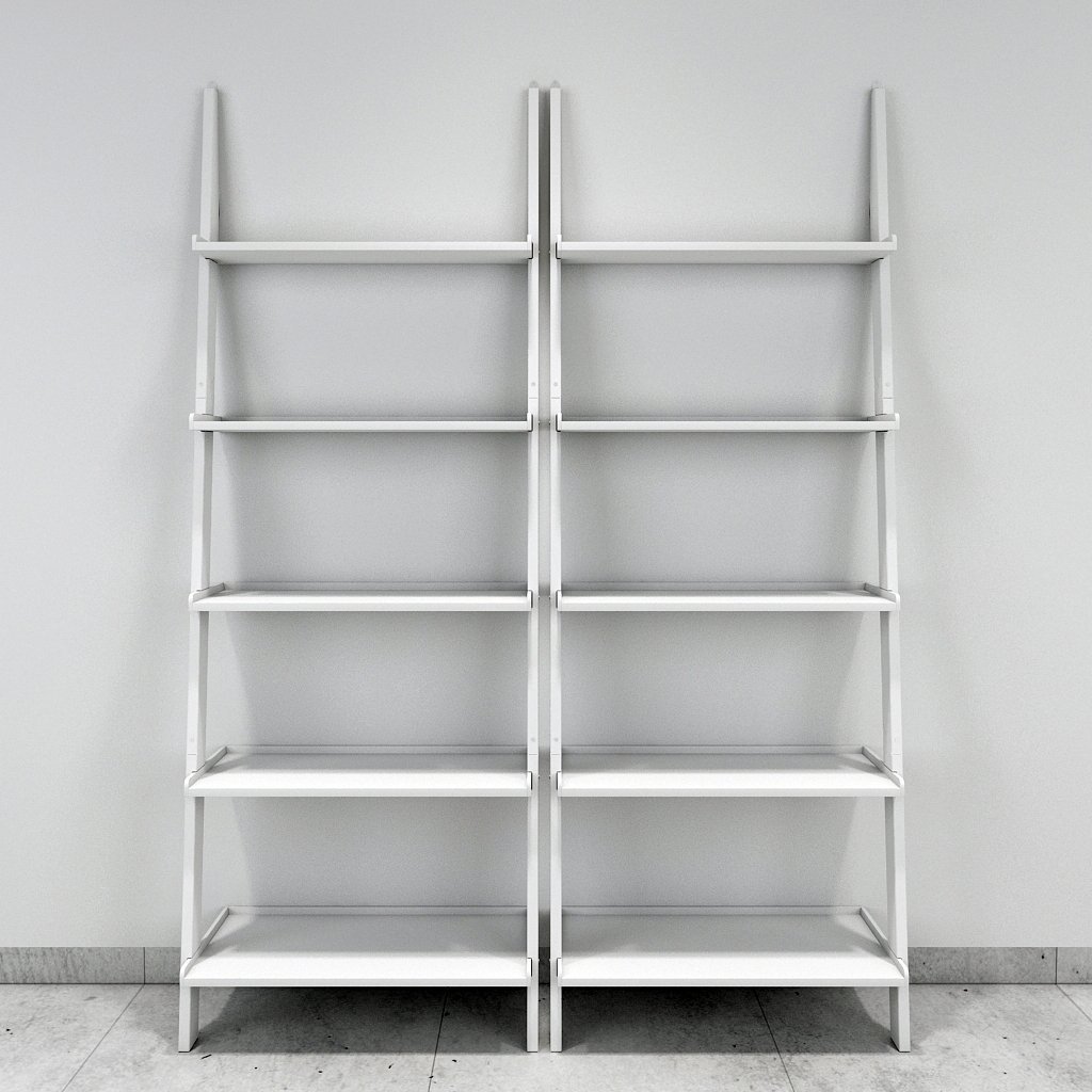 White Set Of 2 Ladder Shelf For Home Decor White Set Of 2 Ladder Shelf For Home Decor