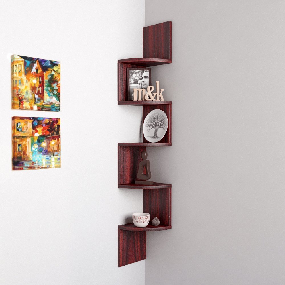 zigzag corner storage display unit rio rosewood