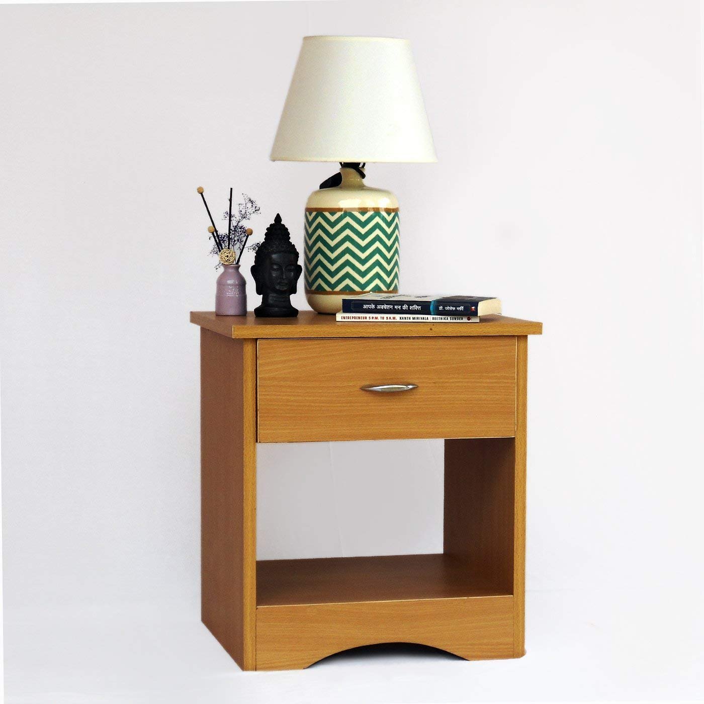 Meraki End Table With Drawer (Bavarian Beech)