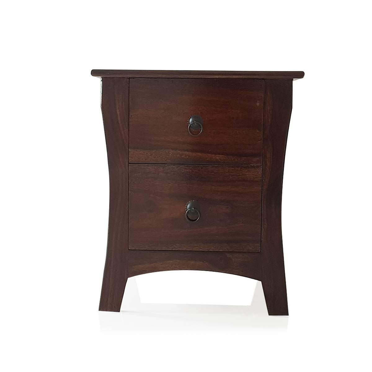 Wooden End Table with 2 Drawers