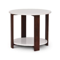 Juno Modern Round End Table - White