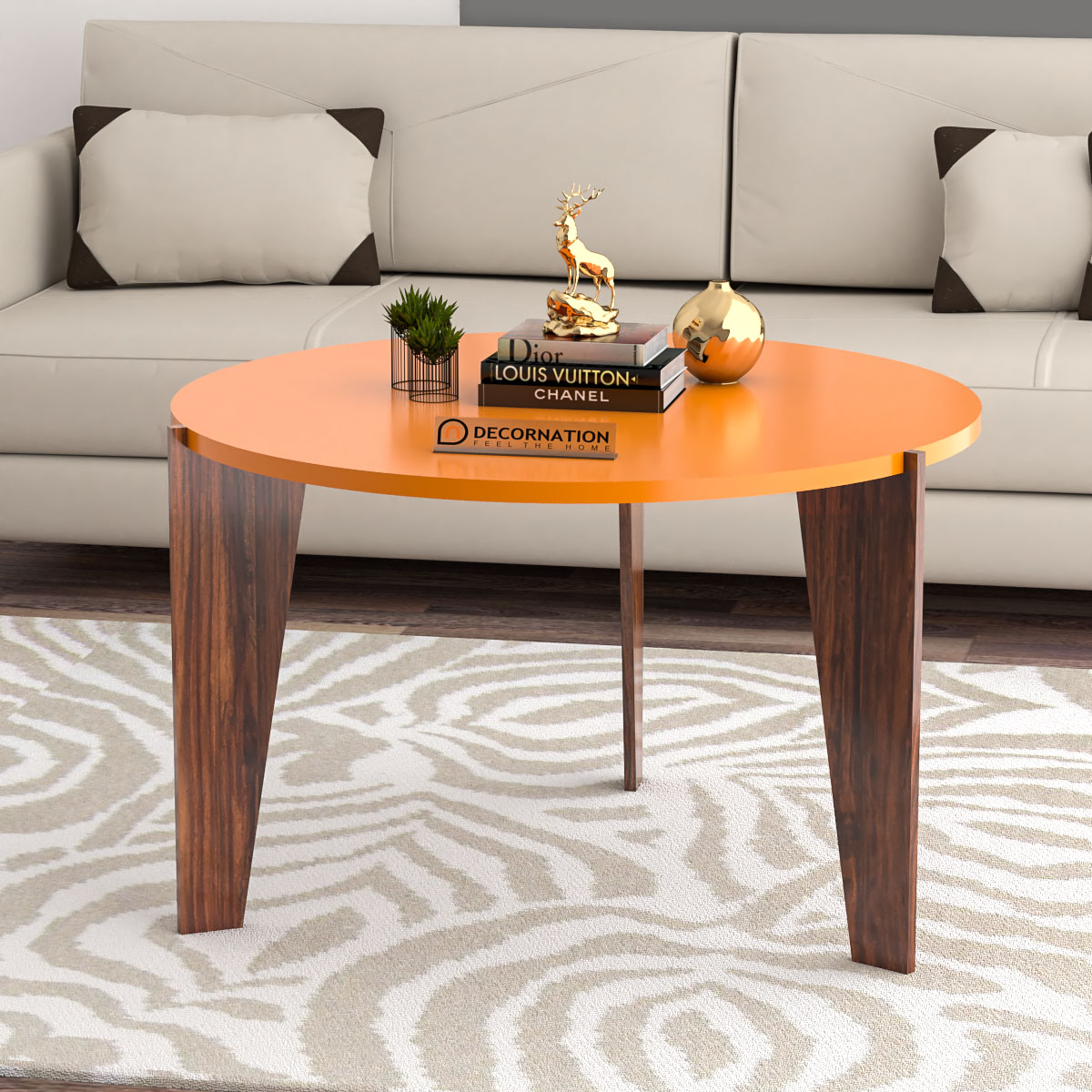 Aurora Wooden Coffee Table – Orange