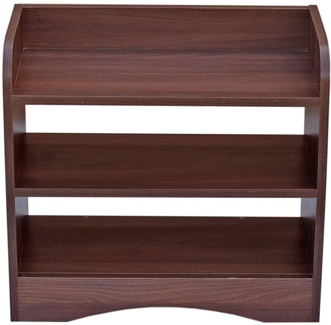 Vegas 3 Tier Engineered Wood Shoe Rack - Walnut Brown - Image 4