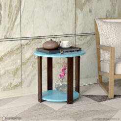 Juno Modern Round End Table - Blue