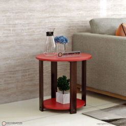 Juno Modern Round End Table - Red