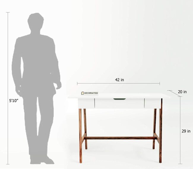 Zane Wooden Study Table - Image 8