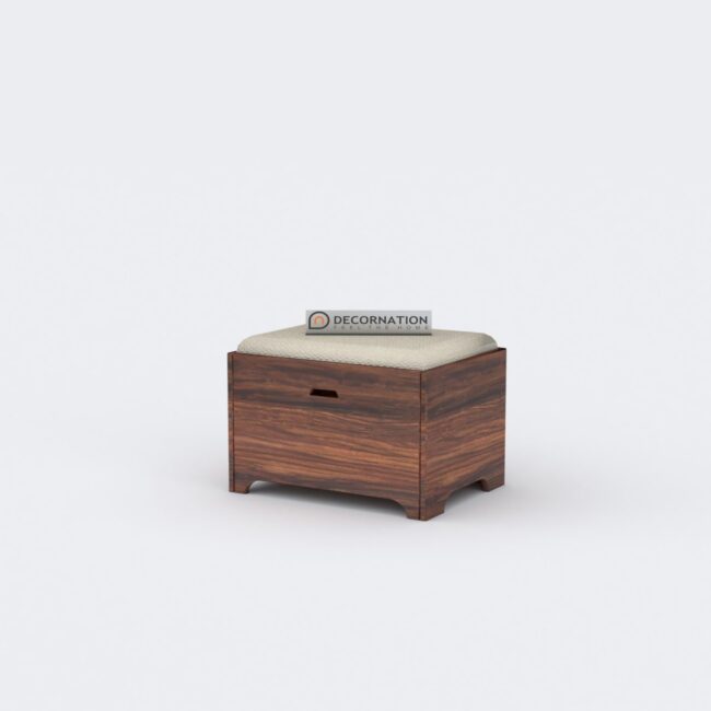 Lichfield Coffee Table With 4 Stools - Brown - Image 2