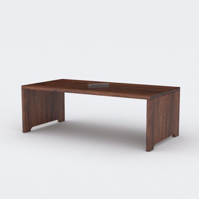 Lichfield Coffee Table With 4 Stools - Brown - Image 3