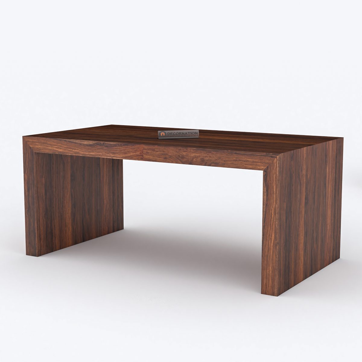 Sheesham wood coffee table set with stools — close-up of natural knots and grain patterns