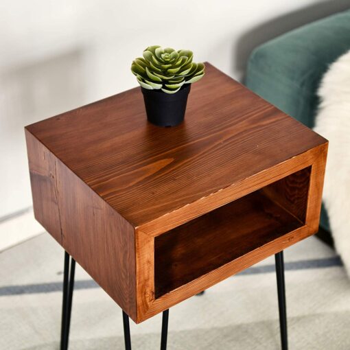 Aegina Solid Wood End Table Bavarian Beech Decornation
