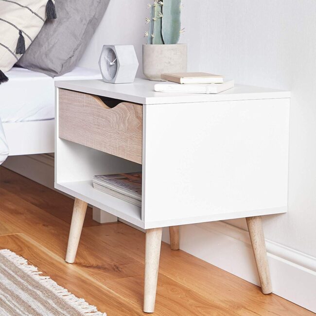 Rhamnus Nightstand Table - White - Image 4