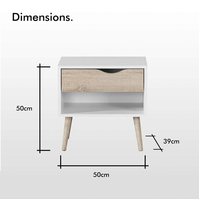 Rhamnus Nightstand Table - White - Image 5