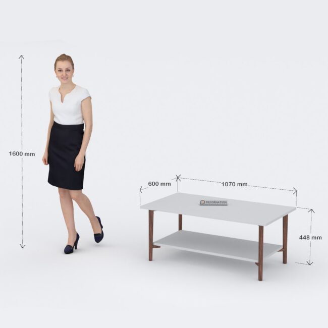 Ripon Wooden Coffee Table with Storage - White - Image 4