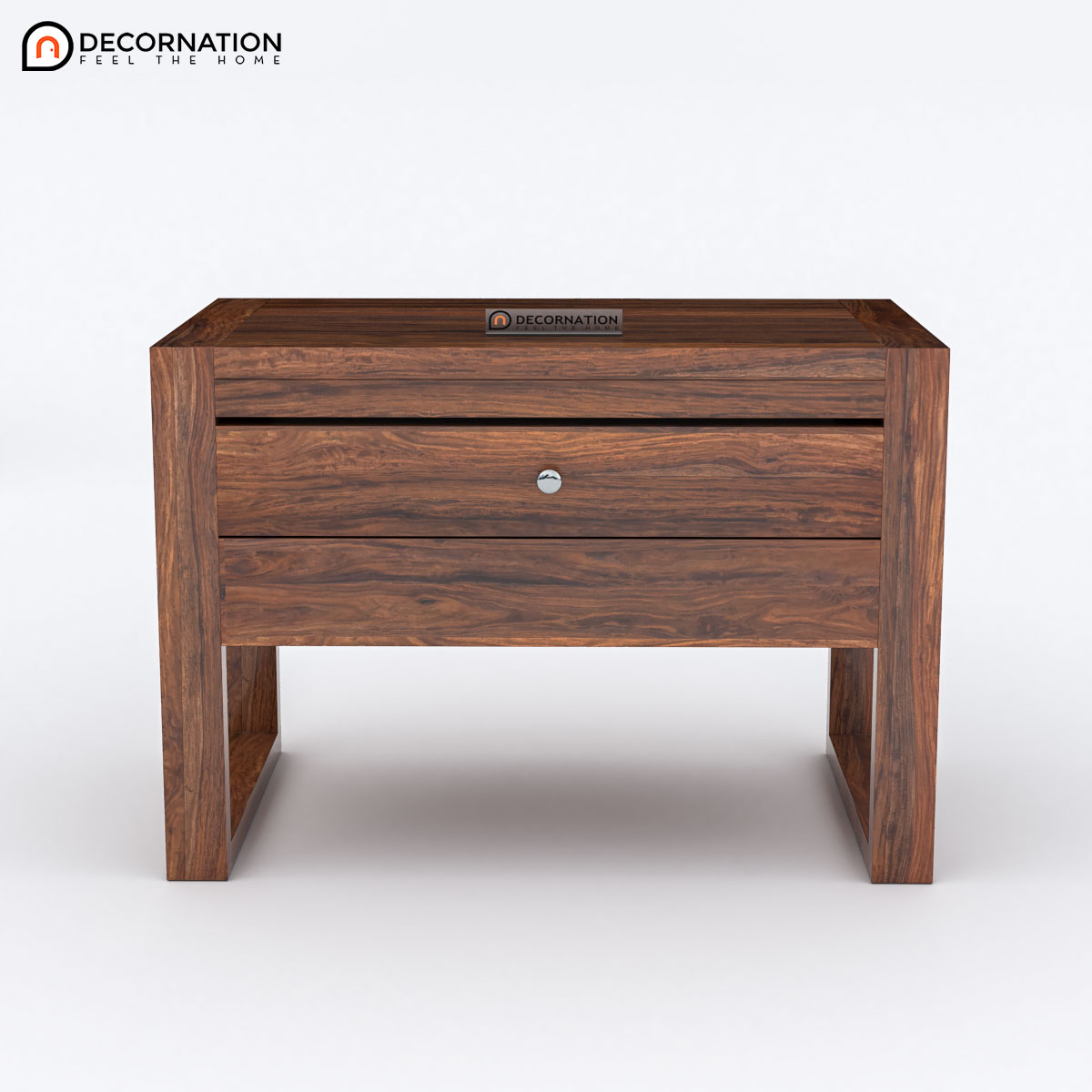 Ticino Solid Wood Storage Bedroom Side Table Natural Finish Decornation