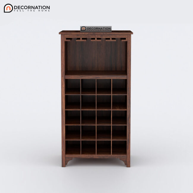 Agape Wooden Storage Bar Unit Cabinet - Brown - Image 3