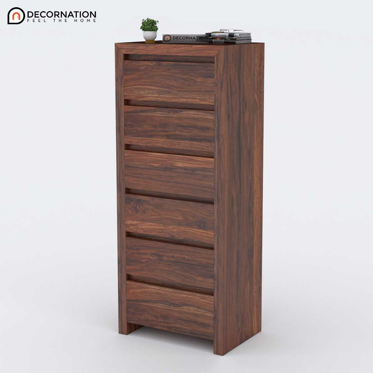 Adara Solid Sheesham Wood Storage Cabinet — Walnut Finish - Image 5