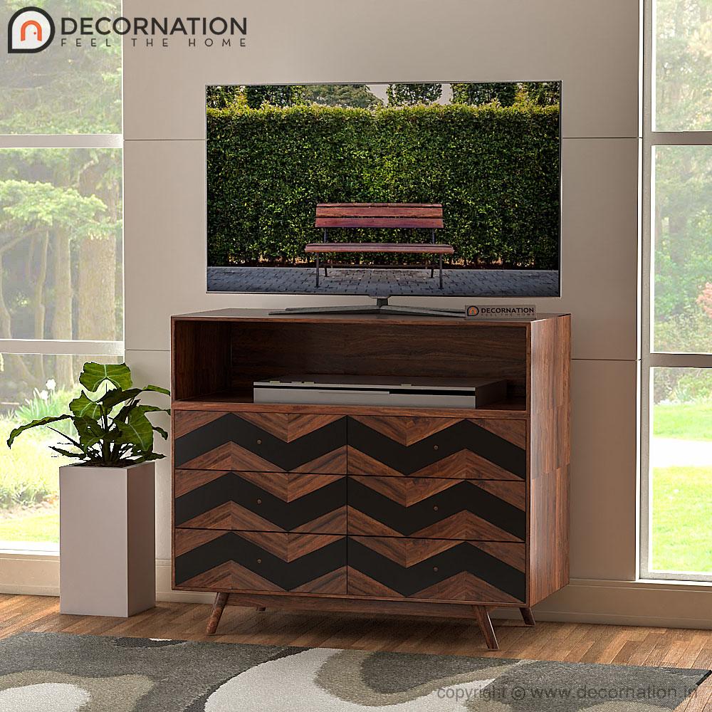 Omega Designer Storage TV Table – Brown
