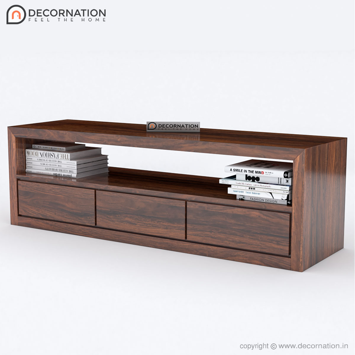 Vitas TV Table With Storage – Natural Finish