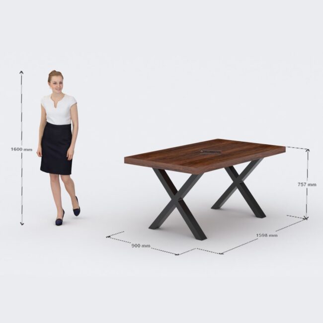Ion Wooden 6 Seater Dining Table Set - Image 9