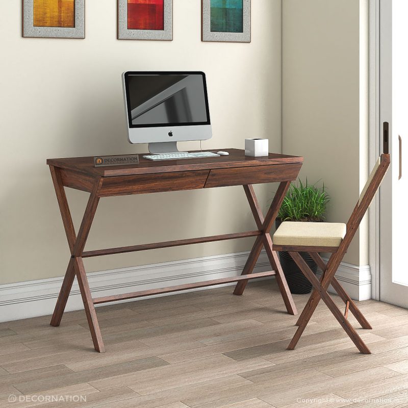 Decornation Zane Wooden Computer & Study Table For Home Office