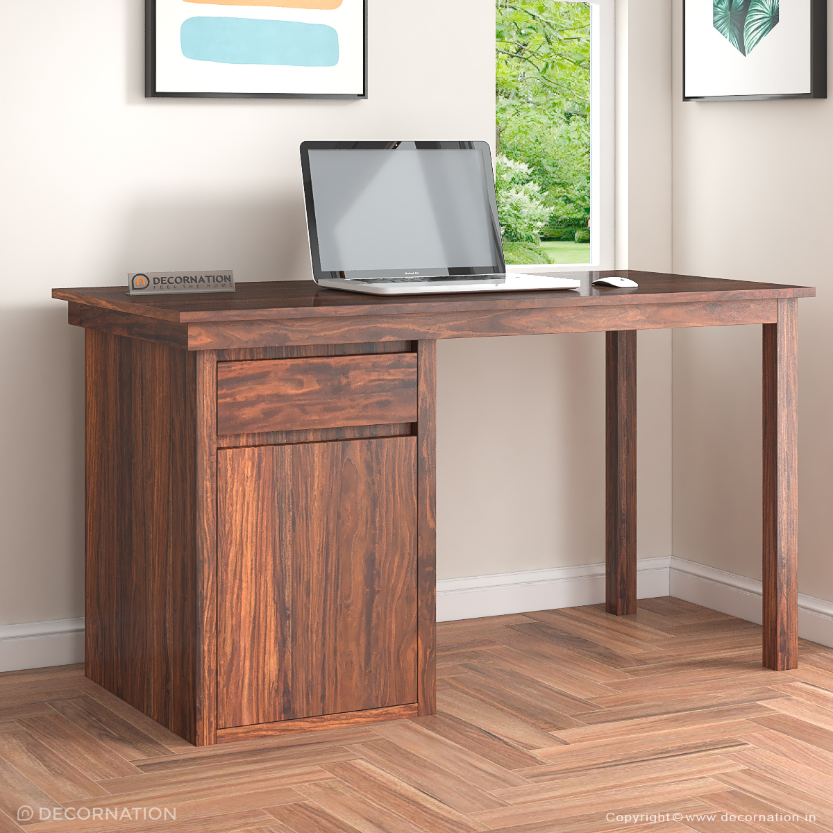 wooden computer table