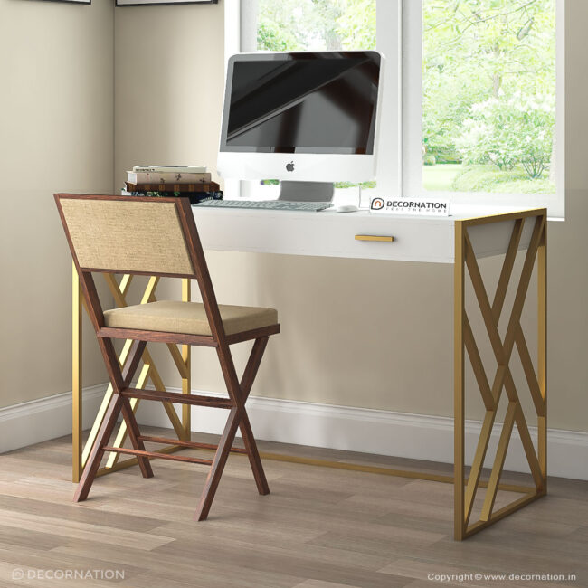 Evelyn Solid Wood 3 Drawer Study/Computer Table - Image 2