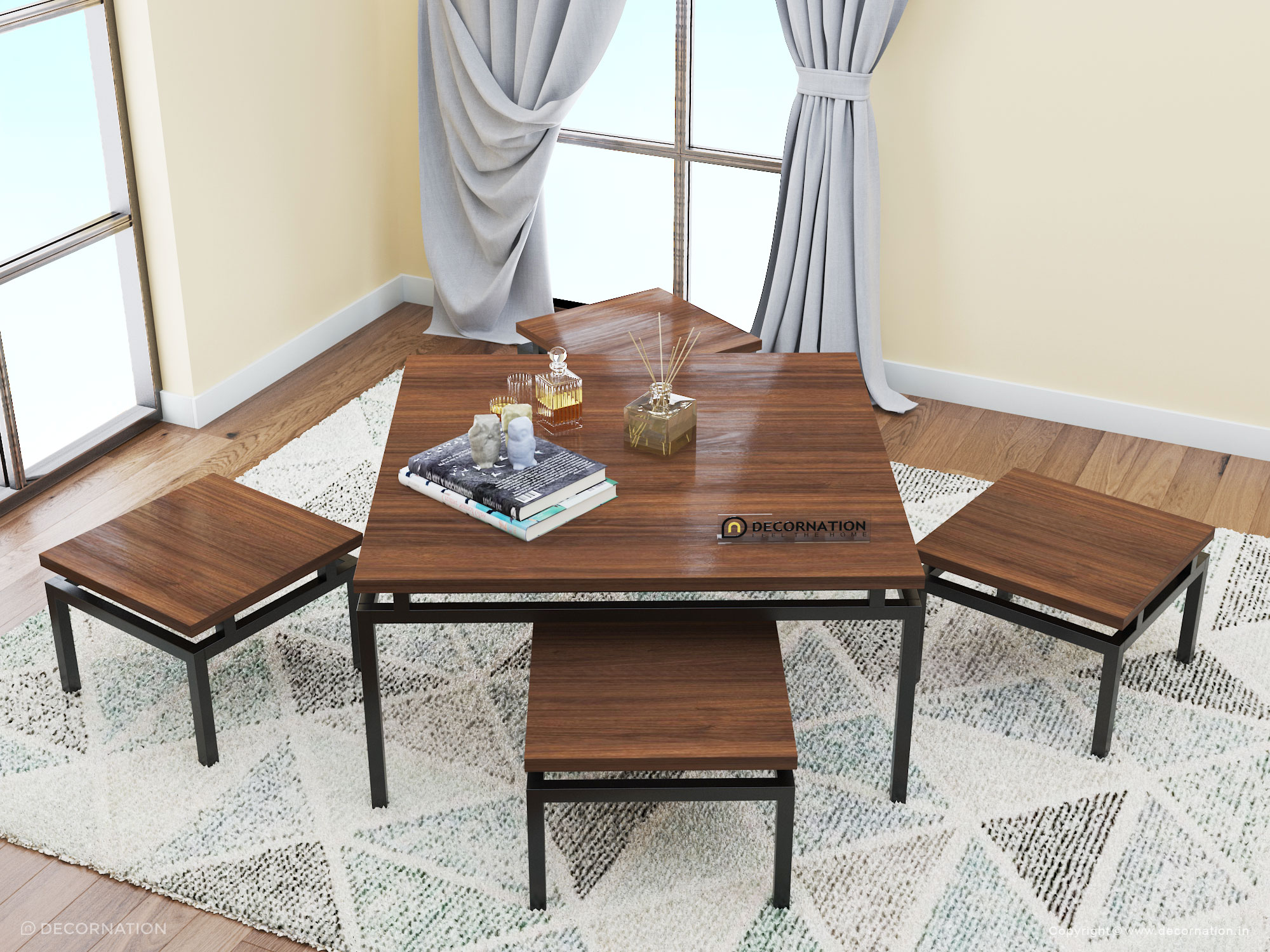 Athena Coffee Table Chair Set Decornation