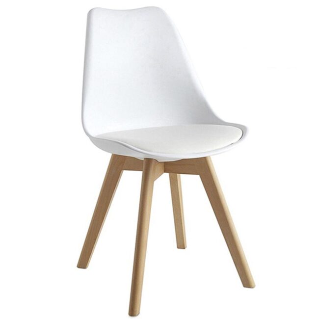Lovisa Wooden Legs, Comfy Cushioned PU Seat Chairs - Image 6