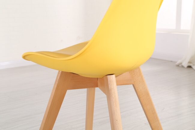 Lovisa Wooden Legs, Comfy Cushioned PU Seat Chairs - Image 3