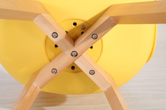 Lovisa Wooden Legs, Comfy Cushioned PU Seat Chairs - Image 4