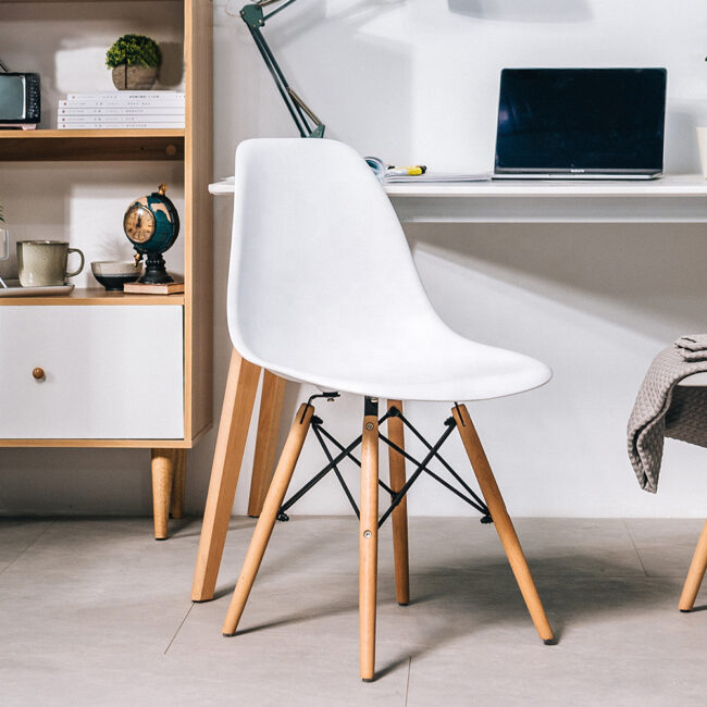 Aubrey Plastic Wooden Computer Chair