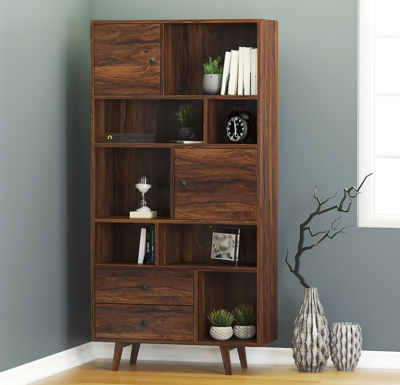 Estelle Solid Wood Storage Decornation