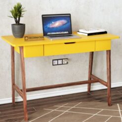 Zane Wooden Study Table - Yellow