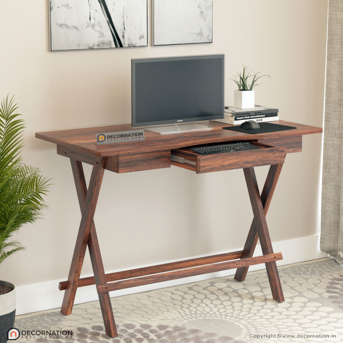 Buy Osker Solid Wood Computer Table in India Online Decornation