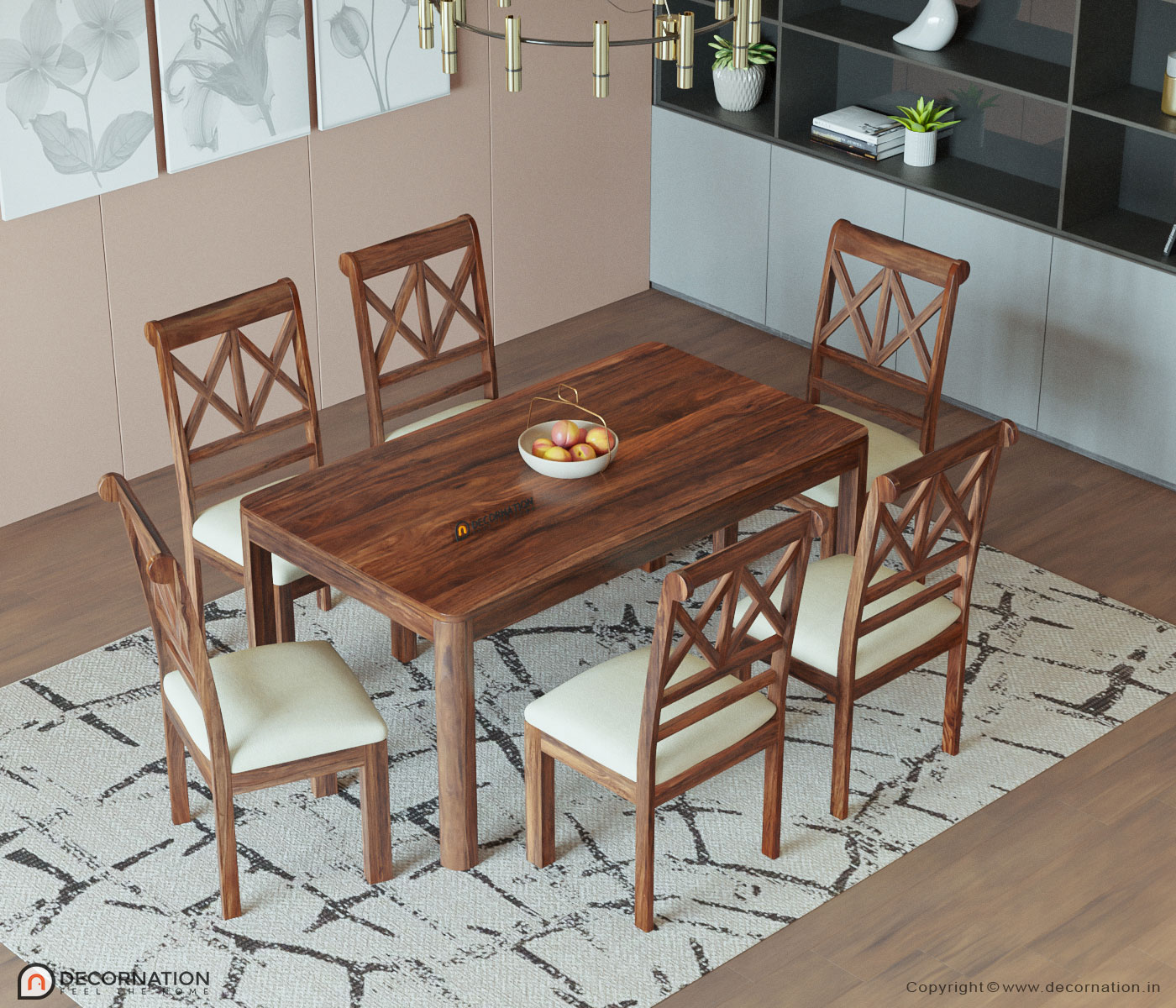 Ella Dining Table Set - 6 seater - Image 2