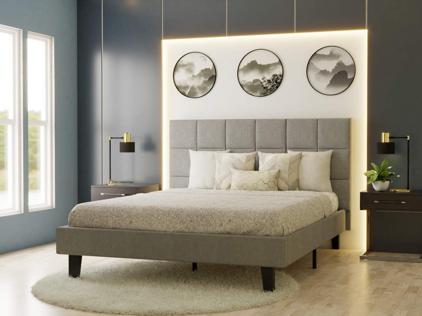 Julius Upholstered Platform Bed – King