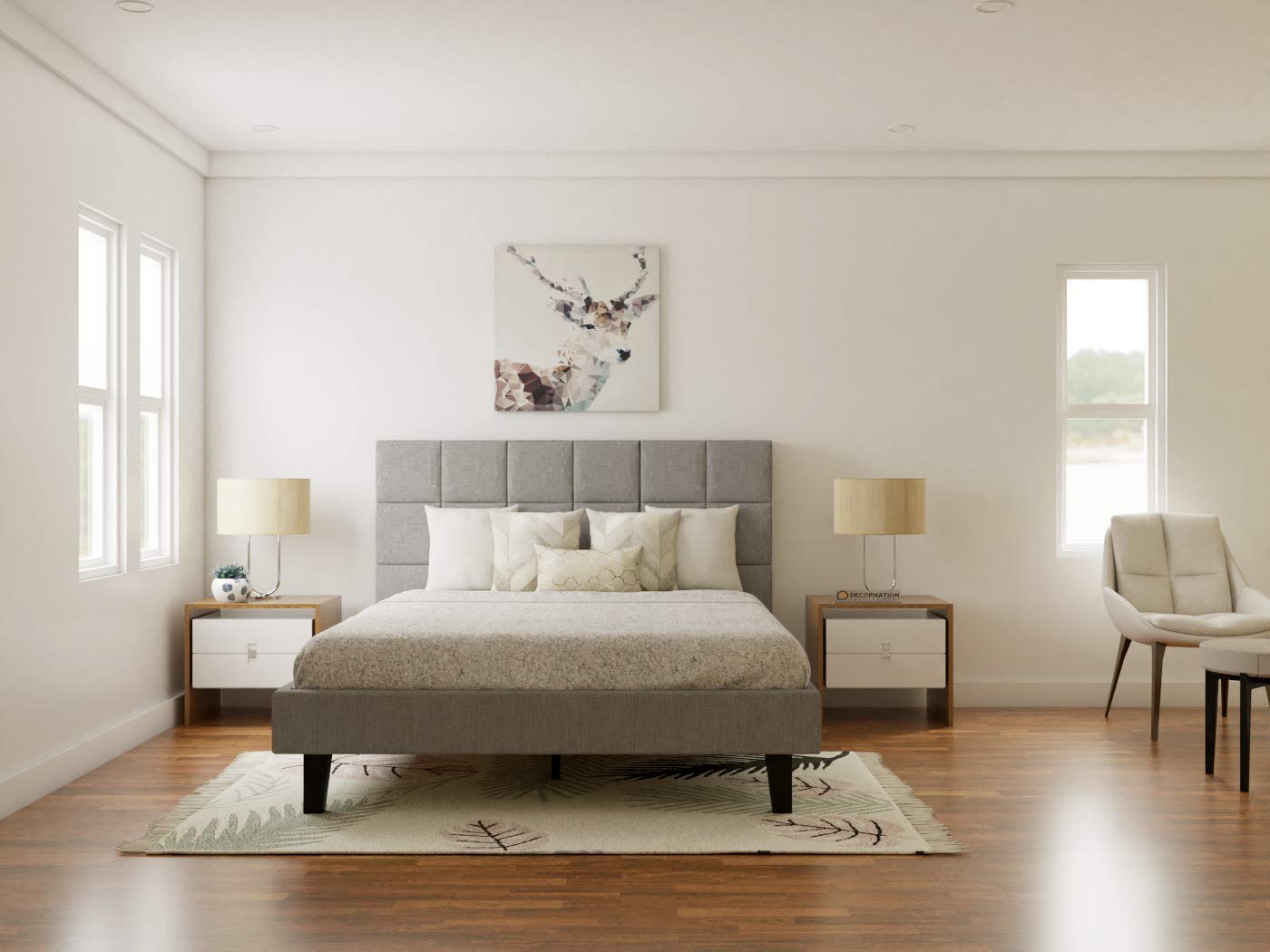 Julius Upholstered Platform Bed Decornation Julius Upholstered Platform Bed, Esdale Modern & Contemporary King Upholstered Platform Bed
