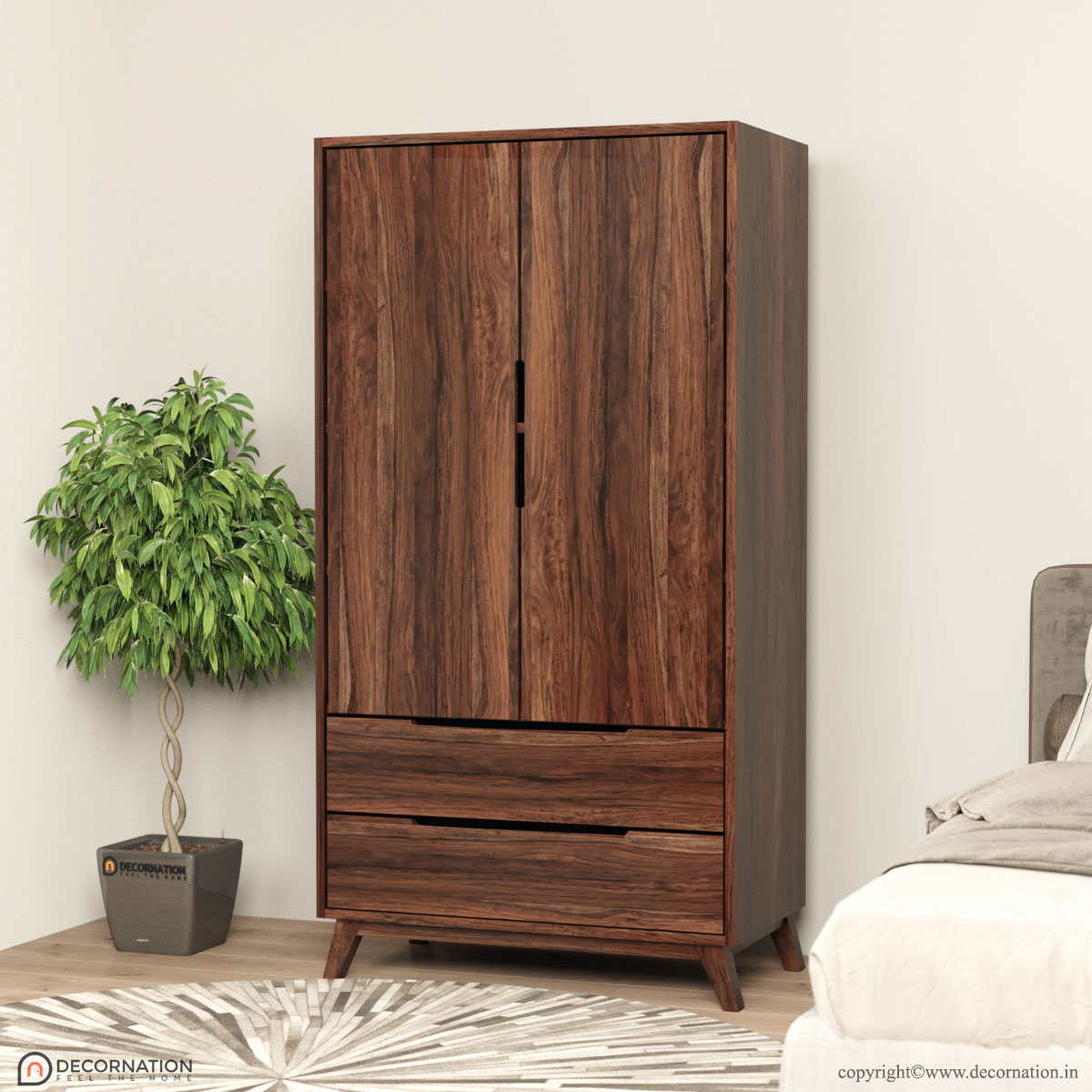 Eli Solid Wood Wardrobe