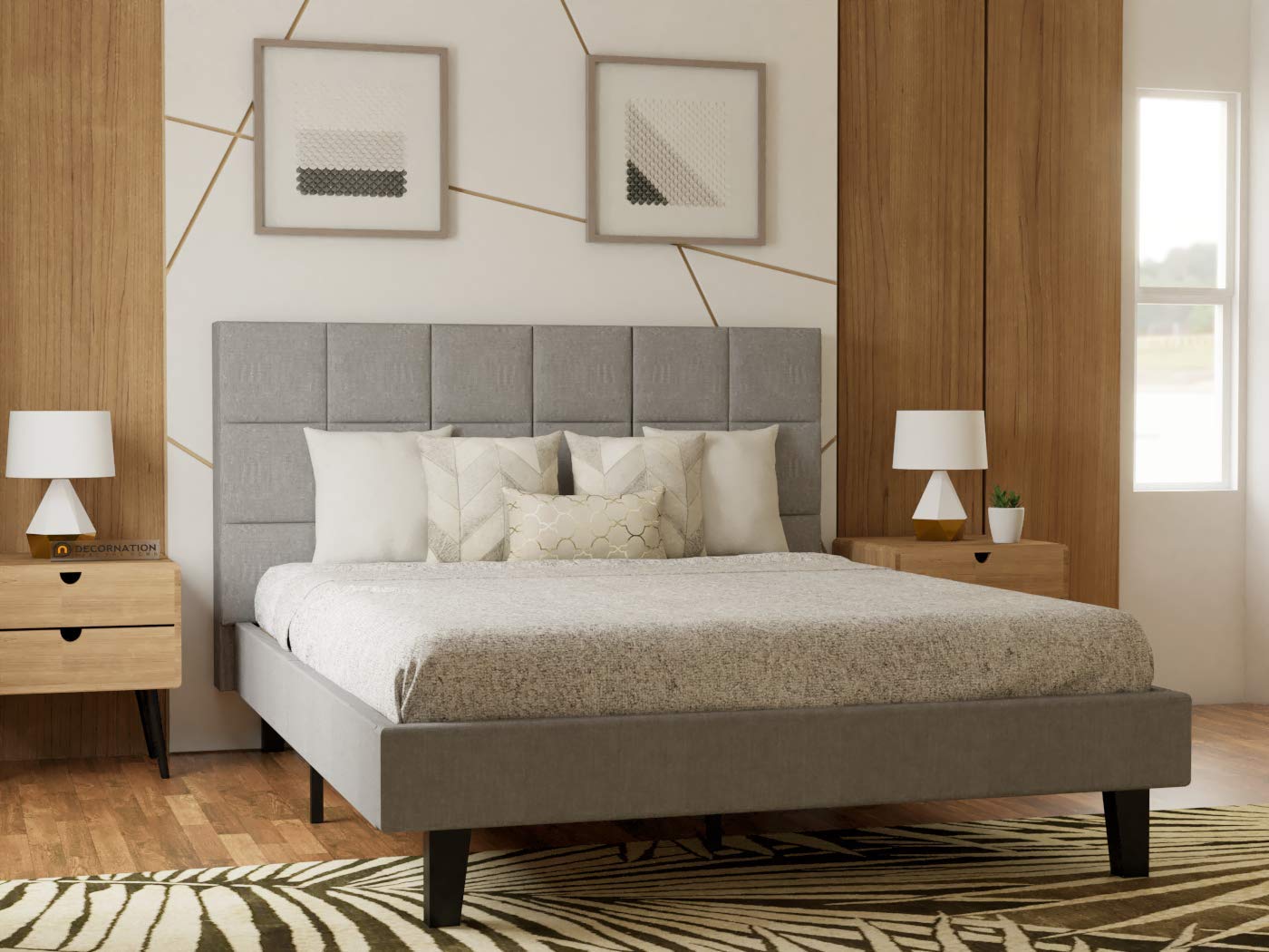 Julius Upholstered Platform Bed – Queen