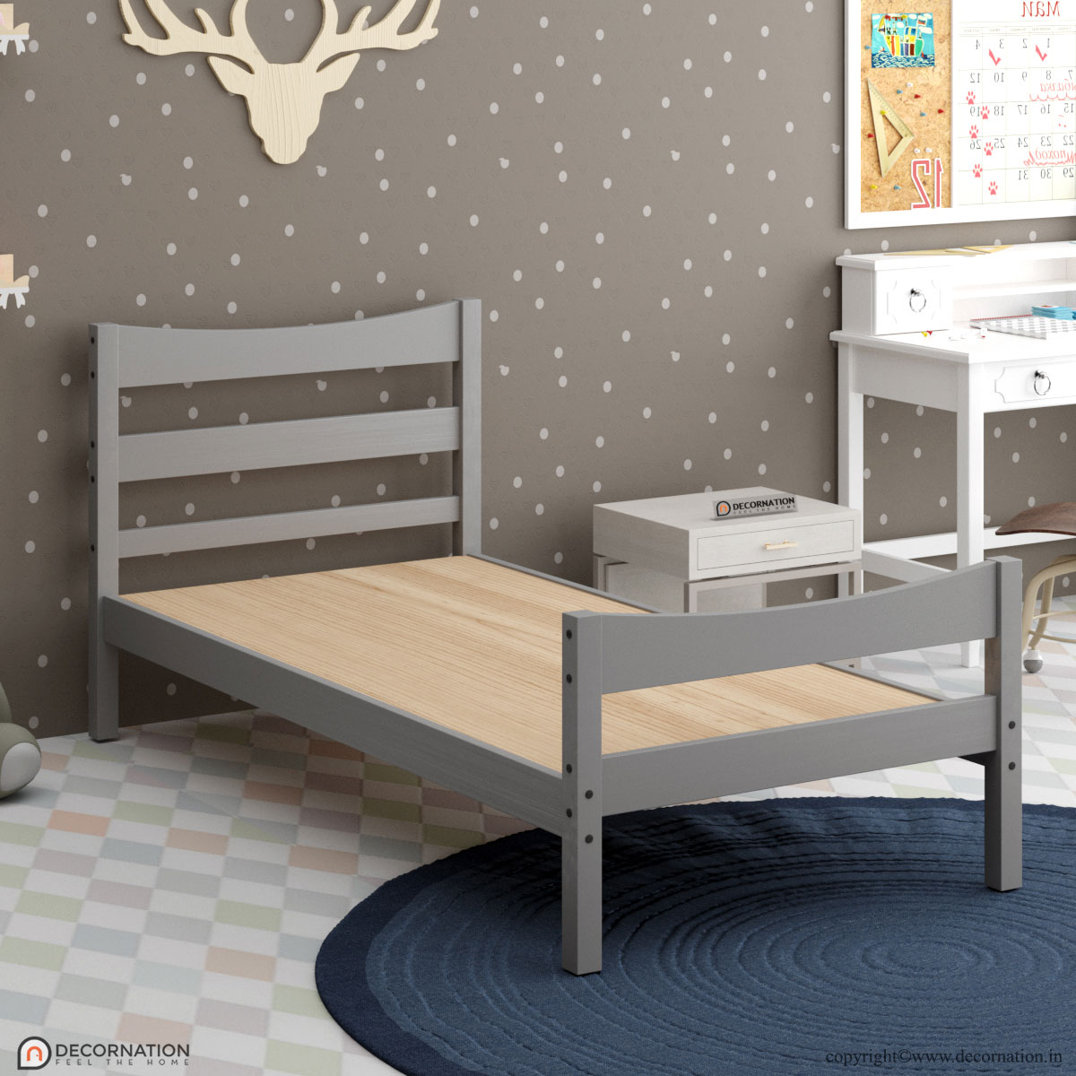 Solid Wood Kids Bed Decornation