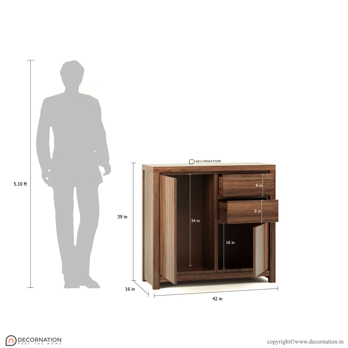 Inigo Wooden Sideboard Cabinet - Image 5