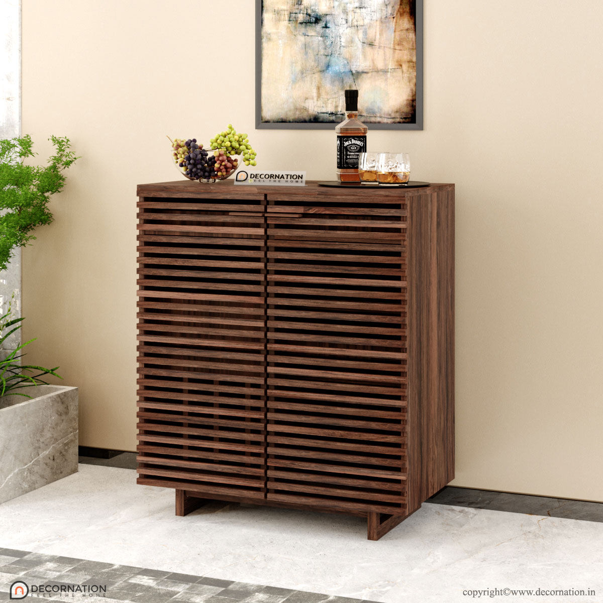 Avel Wooden Bar Cabinet